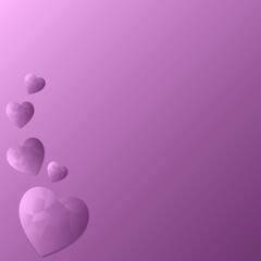 Purple heart on the background
