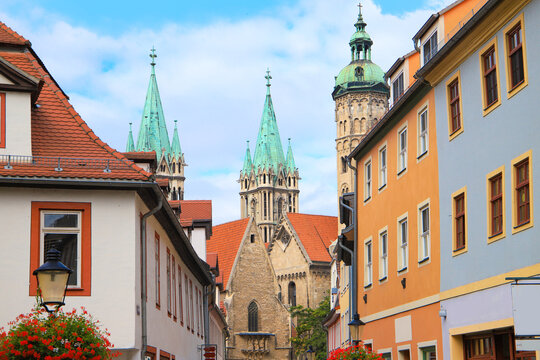 View to the Naumburg cathedral, Saxony-Anhalt, Germany