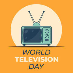 World Television Day. November 21. Design for poster, greeting card, banner, and background. 