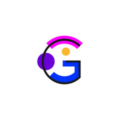 modern concept letter g colorful vector logo design