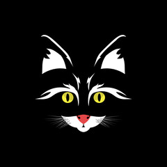 black cat face