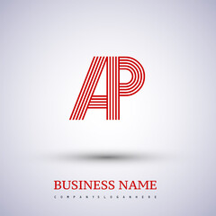 Fototapeta premium Letter AP linked logo design. Elegant symbol for your business or company identity.