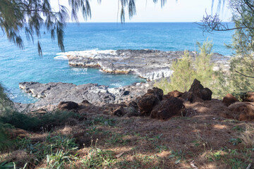 Spouting Horn tourist site in Kauai, Hawaii