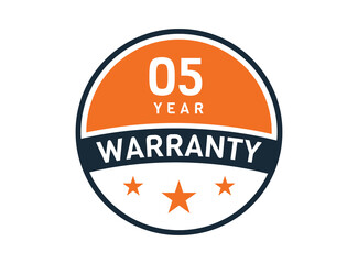 5 year warranty, 5 years warranty badge