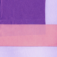 Fototapeta premium Blue and violet torn paper collage close-up. Texture made from various paper and cardboard parts. Damaged old paper background. Vintage blank wallpaper. Material design backdrop.