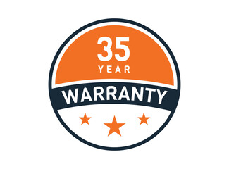 35 year warranty, 35 years warranty badge