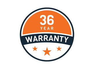 36 year warranty, 36 years warranty badge