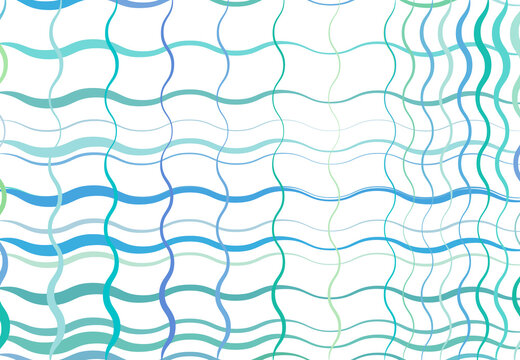 Grid, mesh of wavy, undulating, waving, billowy lines. Abstract colorful, multi-color BLUE background, texture, backdrop and pattern. squiggle, squiggly lines lattice, grille