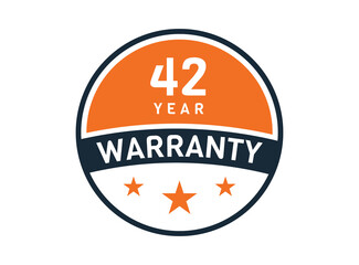 42 year warranty, 42 years warranty badge