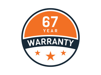 67 year warranty, 67 years warranty badge