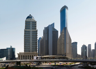 Shanghai skyline. Modern skyscrapers in downtown Shanghai, China