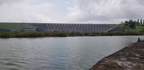 Dam over the lake