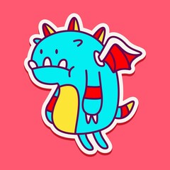 kawaii doodle cartoon monster designs for wallpaper, stickers, coloring books, pins, emblems, logos and more