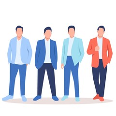 Business multinational team vector illustration