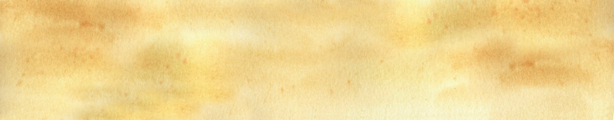 Obraz premium Brown (yellow) watercolor background. Hand drawn watercolor background. Sand background 
