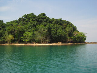 The stunning beaches, islands and turquoise ocean outside of Sihanoukville (Kampong Som) in Cambodia, Asia