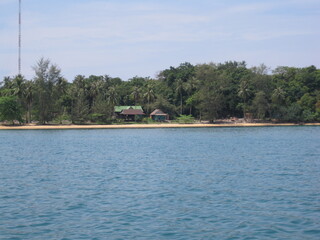 The stunning beaches, islands and turquoise ocean outside of Sihanoukville (Kampong Som) in Cambodia, Asia