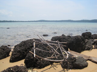 The stunning beaches, islands and turquoise ocean outside of Sihanoukville (Kampong Som) in Cambodia, Asia