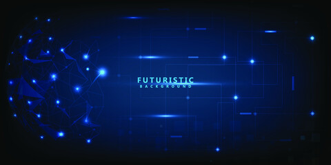 Data communication process transfer on digital circuit grid line futuristic background.Vector illustration.