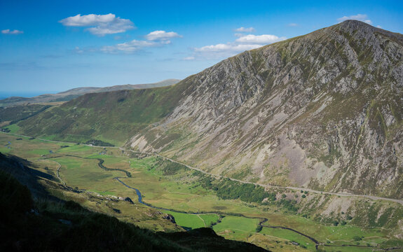 Pen Yr Ole Wen And A5 Road In Snowdonia National Park In North Wales