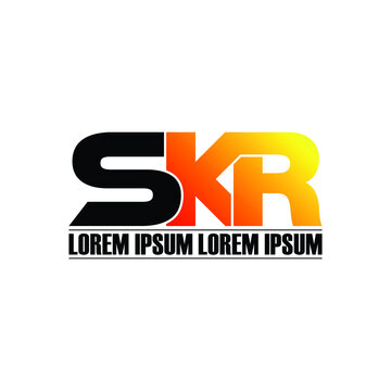 SKR letter monogram logo design vector