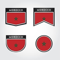 Flag of Panama Labels Illustration Template Design