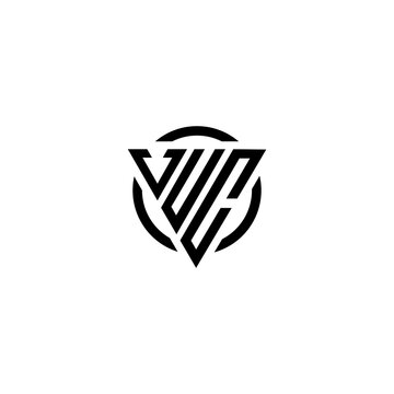 Initial letter VUC triangle monogram clean modern simple logo