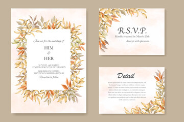 Elegant beautiful floral and wedding card
