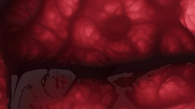 Red Organic  mutant muscle tissue 3