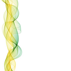 Transparent colored vector wave flow on a white background. Vector abstract background. eps 10
