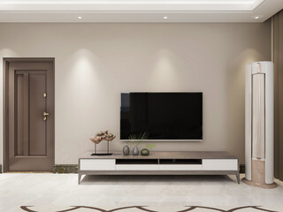 There are cloth sofa and table in the clean living room