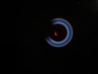 A close view of spinner game in dark