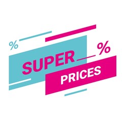 Banner advertising elements for placing text about discounts and sale of goods