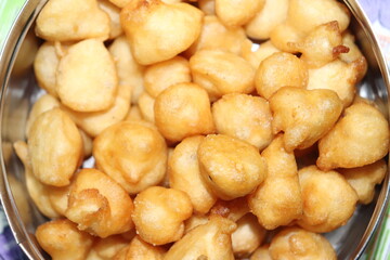 Home-cooked Indian Andra pradesh food made of rice batter called punugulu
