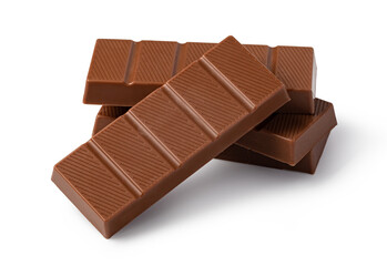 chocolate bar on white background