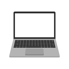 Laptop front view. Laptop flat illustration. Computer. Vector.