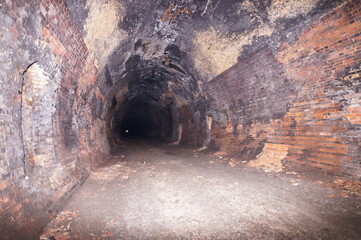 Old abandoned disused railway tunnel