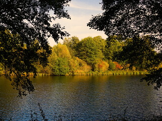Autumn in the park. Stawy Sefańskiego Łódź Poland