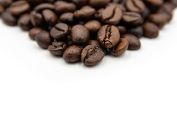 Coffee beans isolated on white background