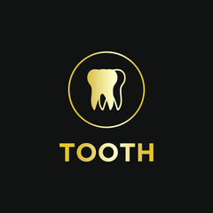 Dental Clinic Logo Tooth abstract design vector template Linear style, Design element for logo, poster, card, banner, emblem, t shirt. Vector illustration