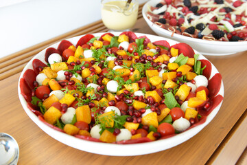 Christmas salad bowl. Healthy lunch 