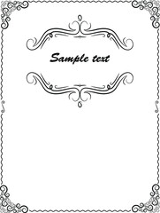 Obraz premium Vector Vintage Grunge Black and White Distress Border Frame for your Design . 