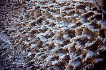 hardened dirty snow, ice. Texture