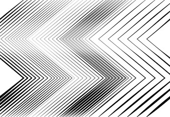 Corrugated, wavy, zig-zag, criss-cross, creased lines abstract geometric black and white, monochrome, grayscale pattern, background, texture or backdrop