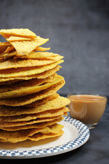 Besan Papdi or besan ke Papad is very popular deep fried tea time snacks in Gujarat and Rajasthan, made from chickpea flour