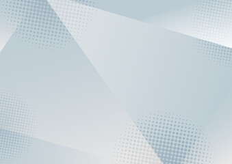 Abstract low polygon white and gray gradient background with halftone effect.