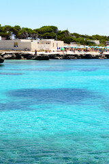 The cristal clear turquoise water of the rocky coast of Favignana, one of the islands of the Egadi archipelago in Sicily