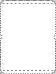 Vector Vintage Grunge Black and White Distress Border Frame for your Design . 