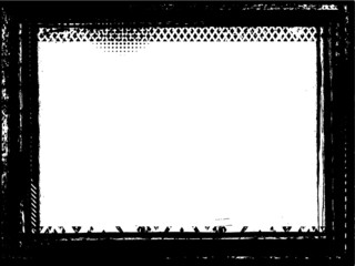 Vector Frames. rectangles for image. distress texture . Grunge Black borders isolated on the background . Dirt effect . geometric shapes for your design