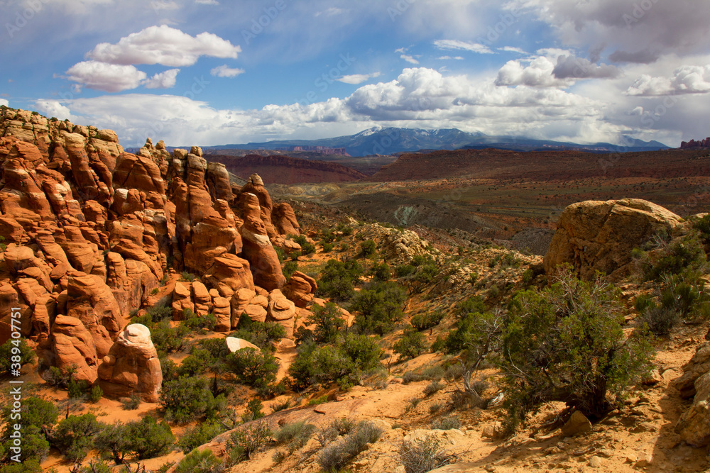 Poster scenes from famous arches national park, moab,utah,usa